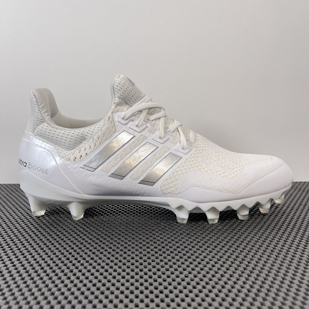 Adidas UltraBoost PE Football Cleats RARE White Gray Silver HP8836 Mens Size 13